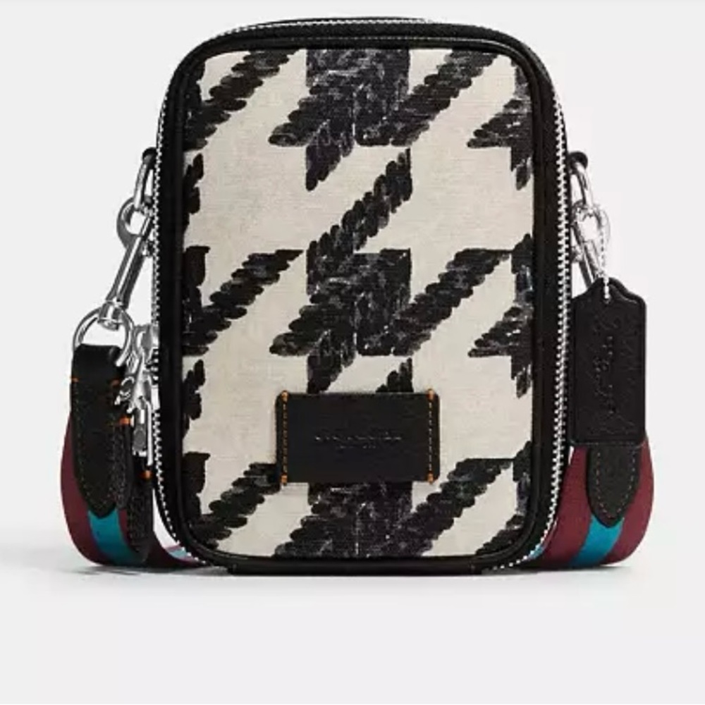 Coach Stanton Houndstooth Crossbody bag